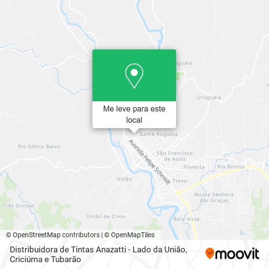 Distribuidora de Tintas Anazatti - Lado da União mapa