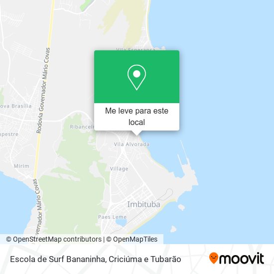 Escola de Surf Bananinha mapa
