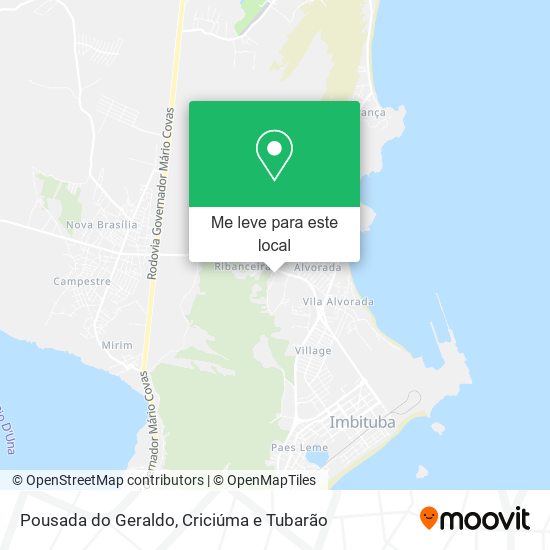 Pousada do Geraldo mapa