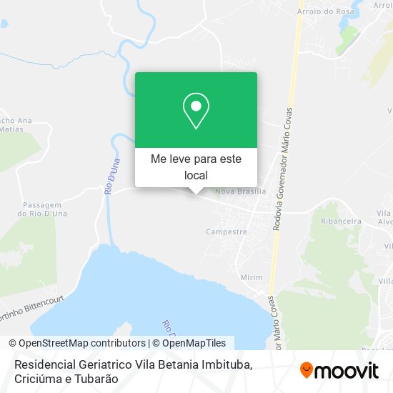 Residencial Geriatrico Vila Betania Imbituba mapa
