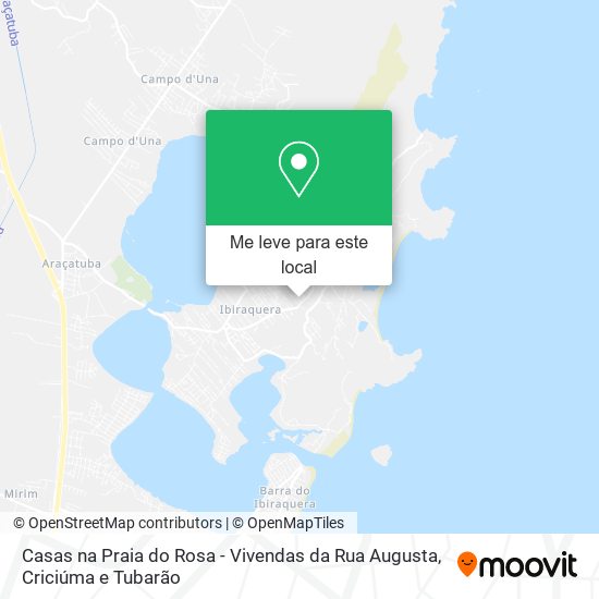 Casas na Praia do Rosa - Vivendas da Rua Augusta mapa