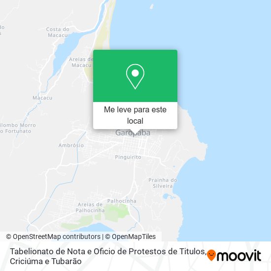 Tabelionato de Nota e Oficio de Protestos de Titulos mapa