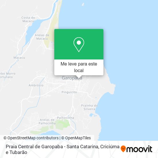 Praia Central de Garopaba - Santa Catarina mapa