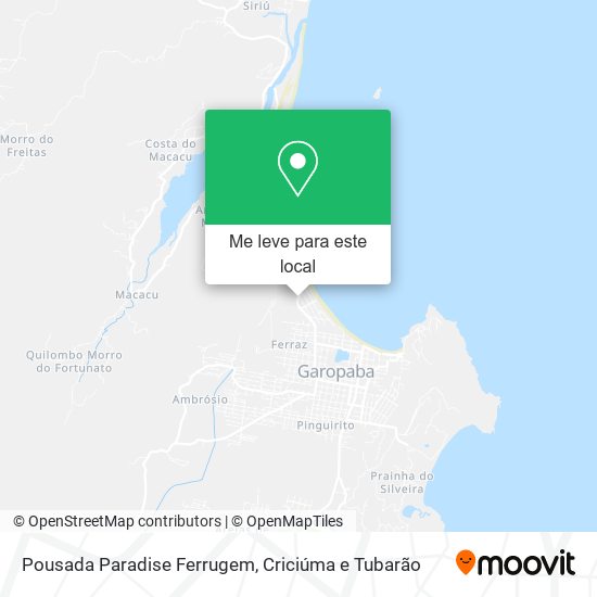 Pousada Paradise Ferrugem mapa