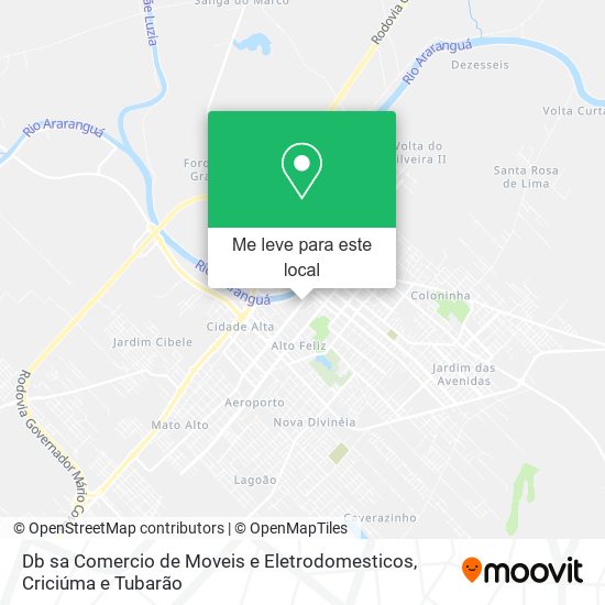 Db sa Comercio de Moveis e Eletrodomesticos mapa