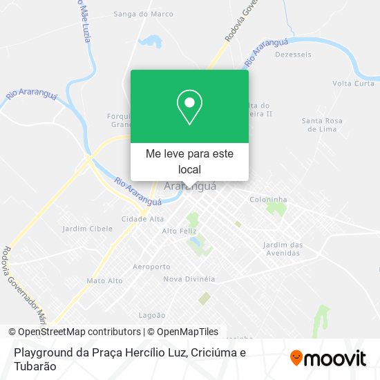 Playground da Praça Hercílio Luz mapa
