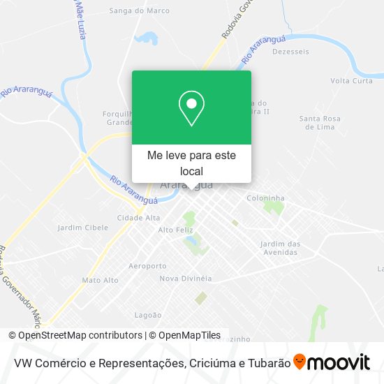 VW Comércio e Representações mapa