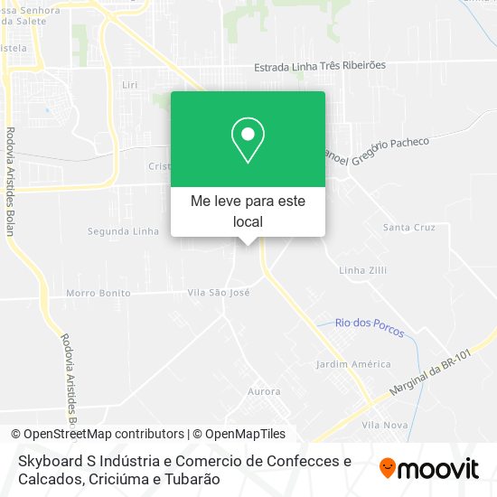 Skyboard S Indústria e Comercio de Confecces e Calcados mapa