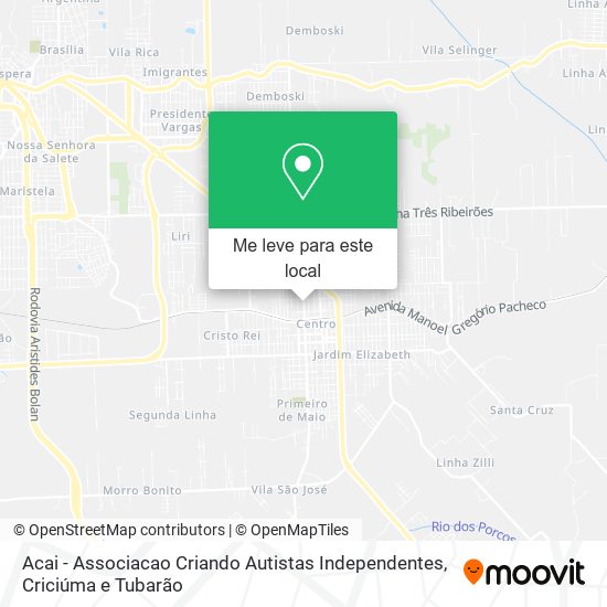 Acai - Associacao Criando Autistas Independentes mapa