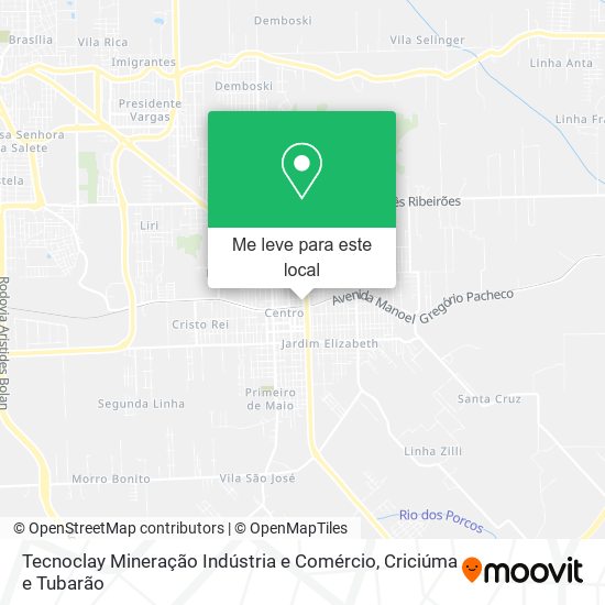 Tecnoclay Mineração Indústria e Comércio mapa