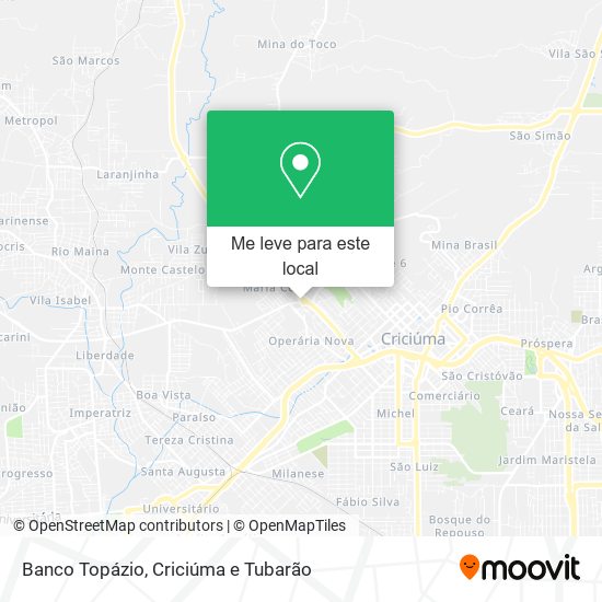 Banco Topázio mapa