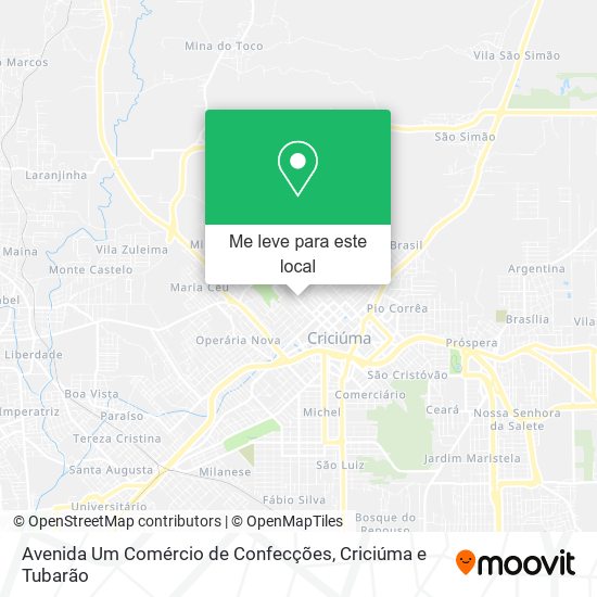 Avenida Um Comércio de Confecções mapa