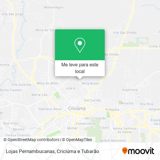 Lojas Pernambucanas mapa