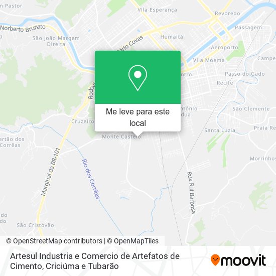 Artesul Industria e Comercio de Artefatos de Cimento mapa