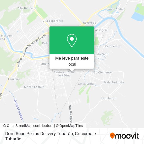 Dom Ruan Pizzas Delivery Tubarão mapa
