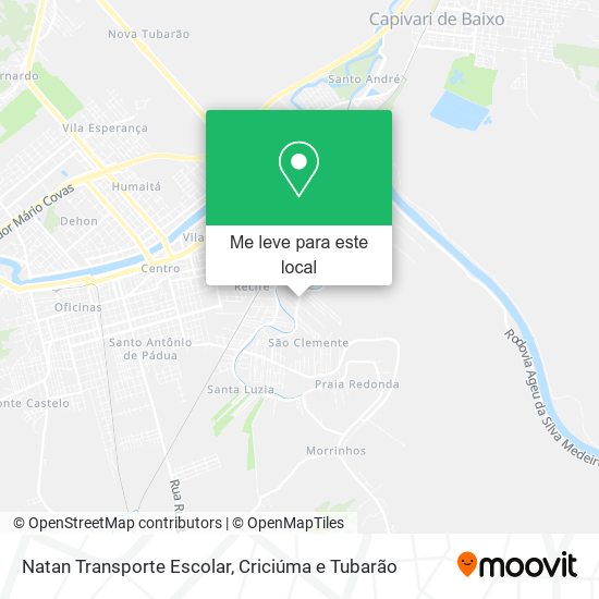 Natan Transporte Escolar mapa