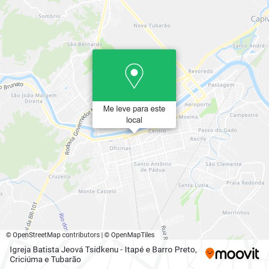 Igreja Batista Jeová Tsidkenu - Itapé e Barro Preto mapa