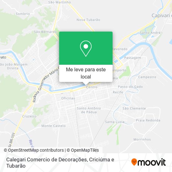Calegari Comercio de Decorações mapa