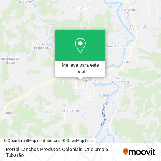 Portal Lanches Produtos Coloniais mapa