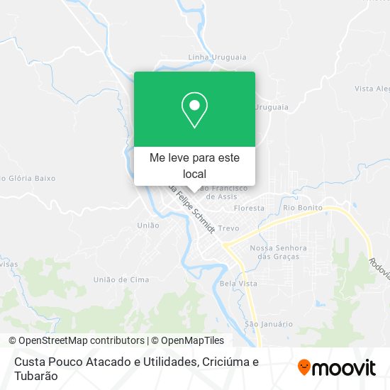 Custa Pouco Atacado e Utilidades mapa