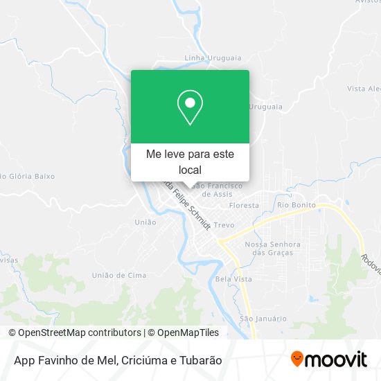 App Favinho de Mel mapa