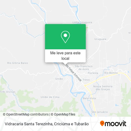 Vidracaria Santa Terezinha mapa