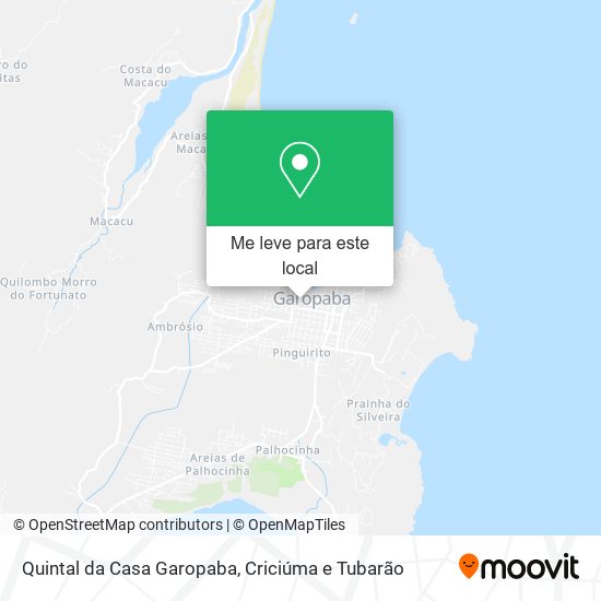 Quintal da Casa Garopaba mapa