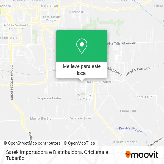 Satek Importadora e Distribuidora mapa