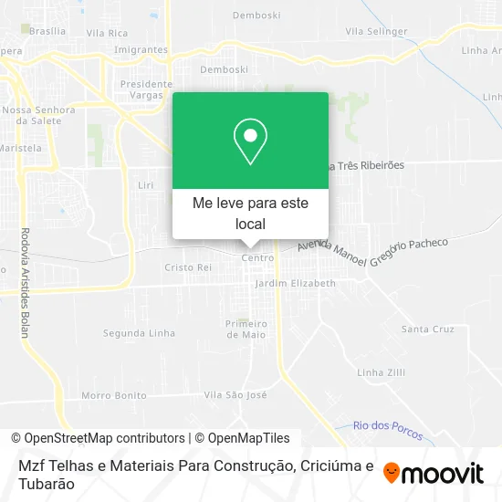 Mzf Telhas e Materiais Para Construção mapa