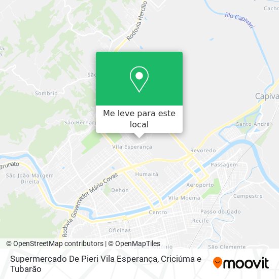 Supermercado De Pieri Vila Esperança mapa