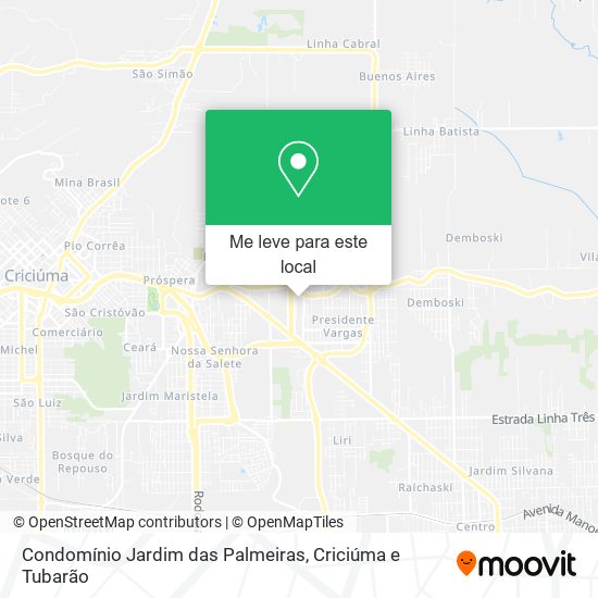 Condomínio Jardim das Palmeiras mapa