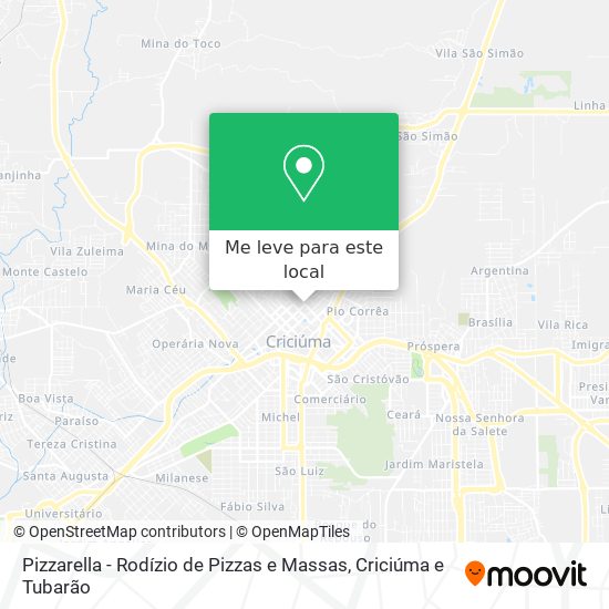 Pizzarella - Rodízio de Pizzas e Massas mapa