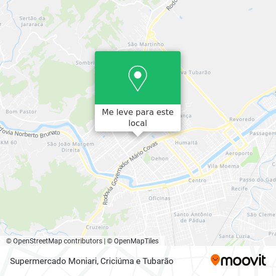 Supermercado Moniari mapa