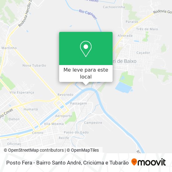 Posto Fera - Bairro Santo André mapa