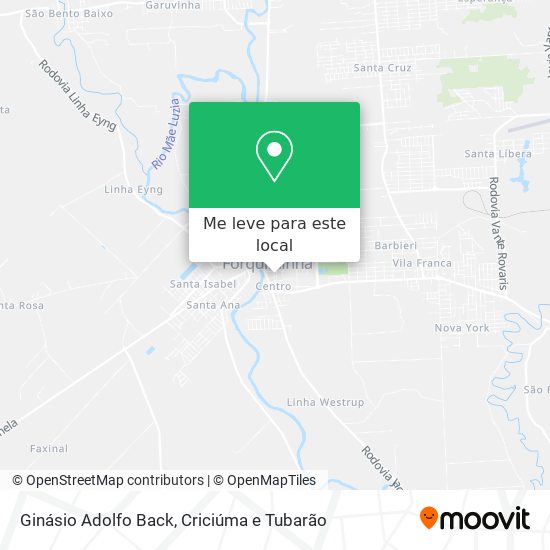 Ginásio Adolfo Back mapa