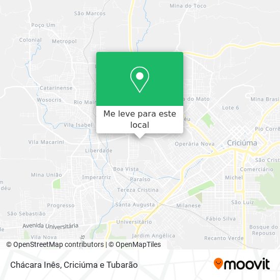 Chácara Inês mapa