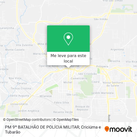 PM 9º BATALHÃO DE POLÍCIA MILITAR mapa