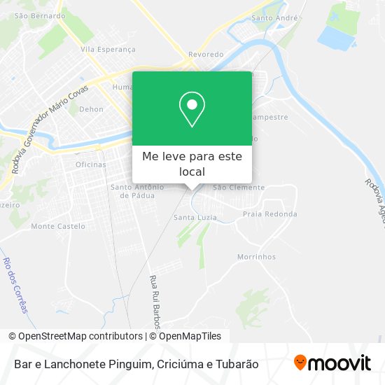 Bar e Lanchonete Pinguim mapa