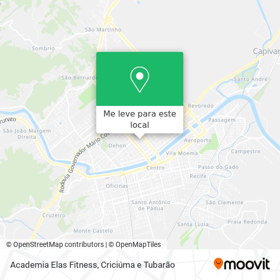 Academia Elas Fitness mapa