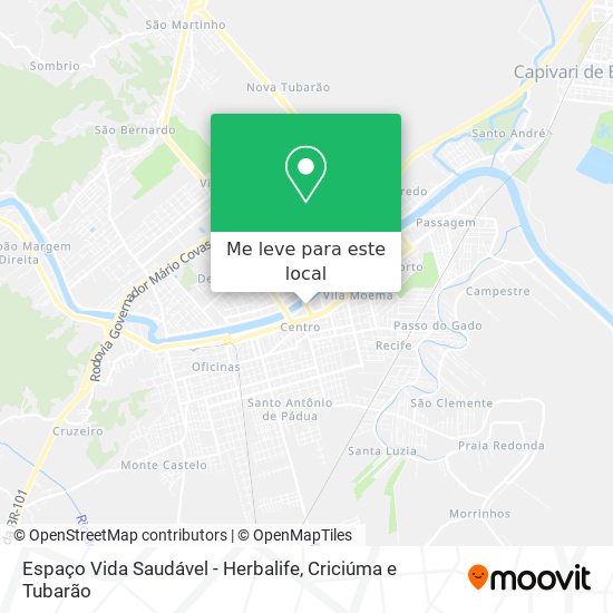 Espaço Vida Saudável - Herbalife mapa