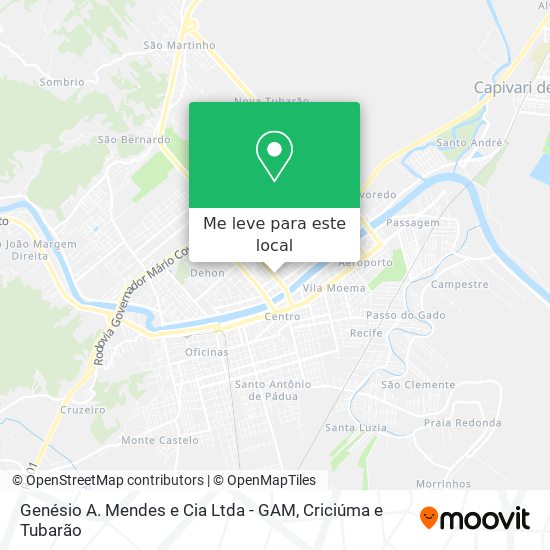 Genésio A. Mendes e Cia Ltda - GAM mapa