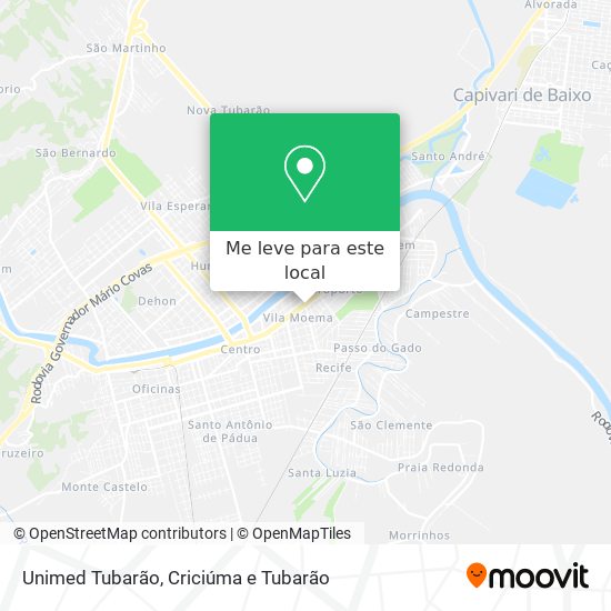 Unimed Tubarão mapa