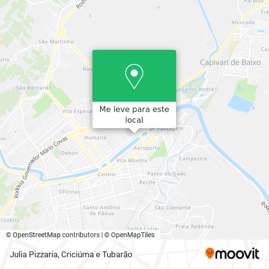Julia Pizzaria mapa