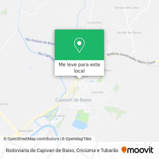 Rodoviaria de Capivari de Baixo mapa