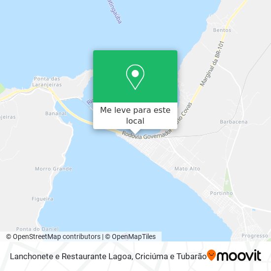 Lanchonete e Restaurante Lagoa mapa