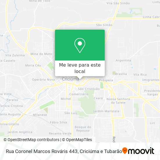 Rua Coronel Marcos Rováris 443 mapa