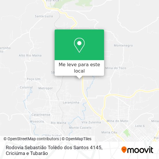 Rodovia Sebastião Tolêdo dos Santos 4145 mapa