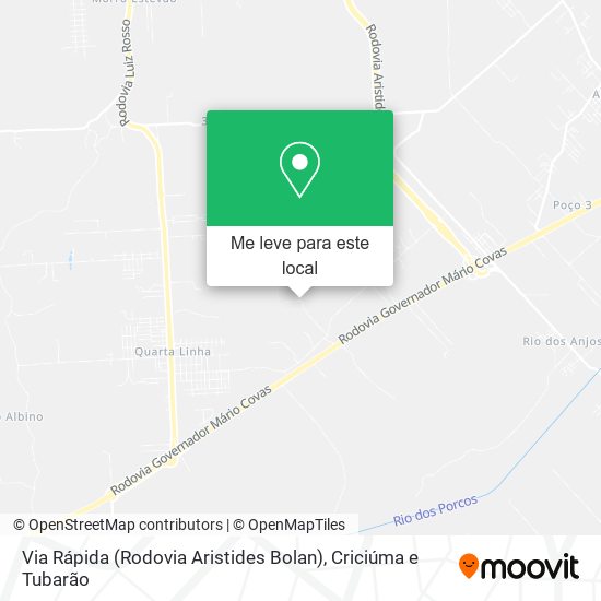 Via Rápida (Rodovia Aristides Bolan) mapa