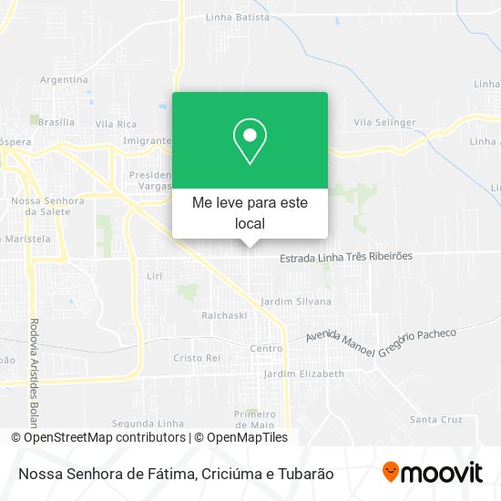 Nossa Senhora de Fátima mapa