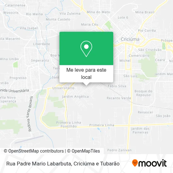 Rua Padre Mario Labarbuta mapa